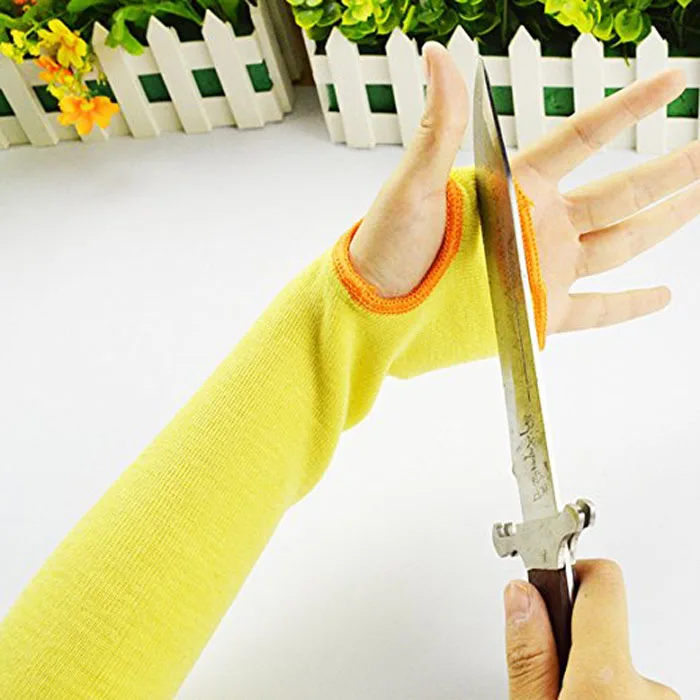 Aramid Anti-cut Slash Proof Sleeve Arm Protection Sleeves with Thumb Slot Anti Cut Level 5 Cut Resistant Sleeves