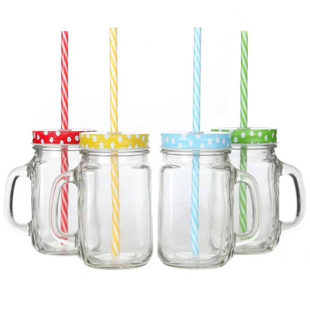 120ml hot sale mini ice cold drink bottle glass mason jar with lid and straw wholesale