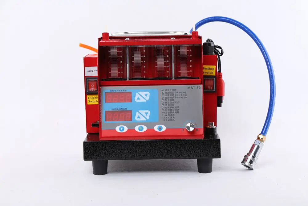 Fuel cleaning injectors with ultrasonic cleaning