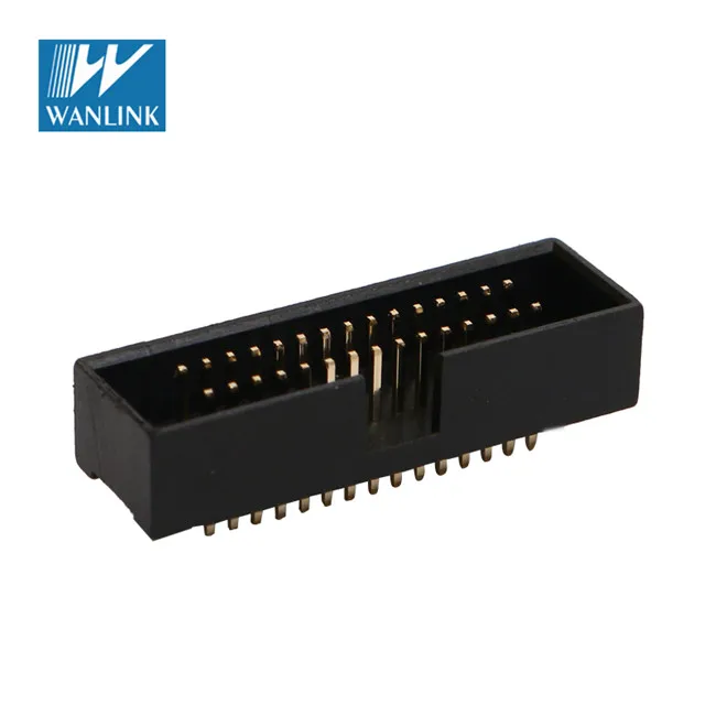 WANLINK 2.54mm pitch box header V/T type gold flash HY1017-01