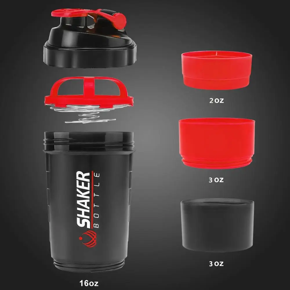 Cheap Price 500ml Colorful Gym Sports Plastic Protein Shaker Bottle with Custom Logo