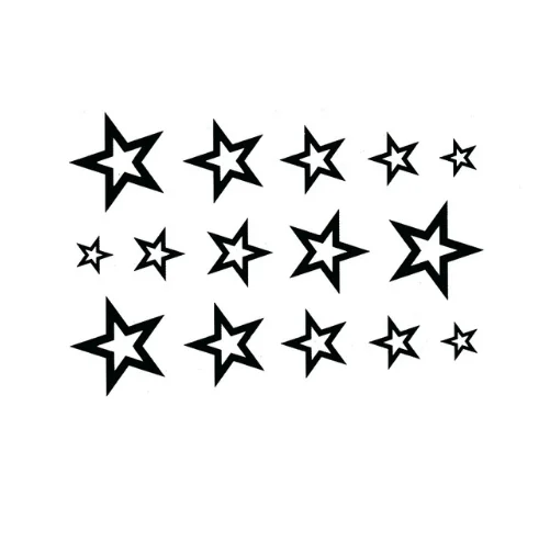 Водостойкие временные тату-наклейки 3D со звездами, мужские тату-наклейки на тело, рукав до локтя