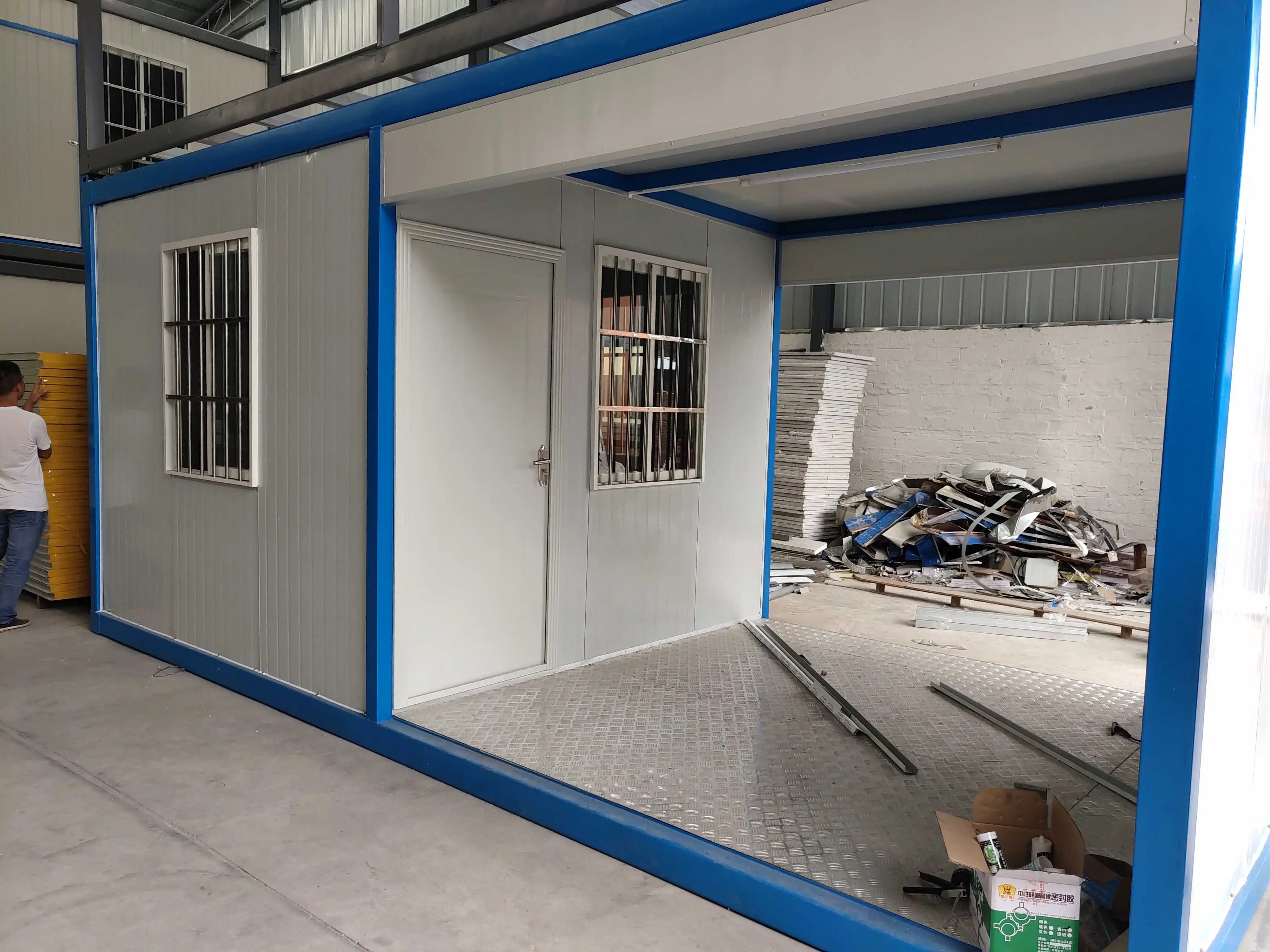 Low Price container home assembled folded steel structure sandwich panel house prefab modular modern container   house