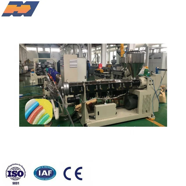 Pvc fiber reinforced pipe machine soft pvc garden pipe extruder machine