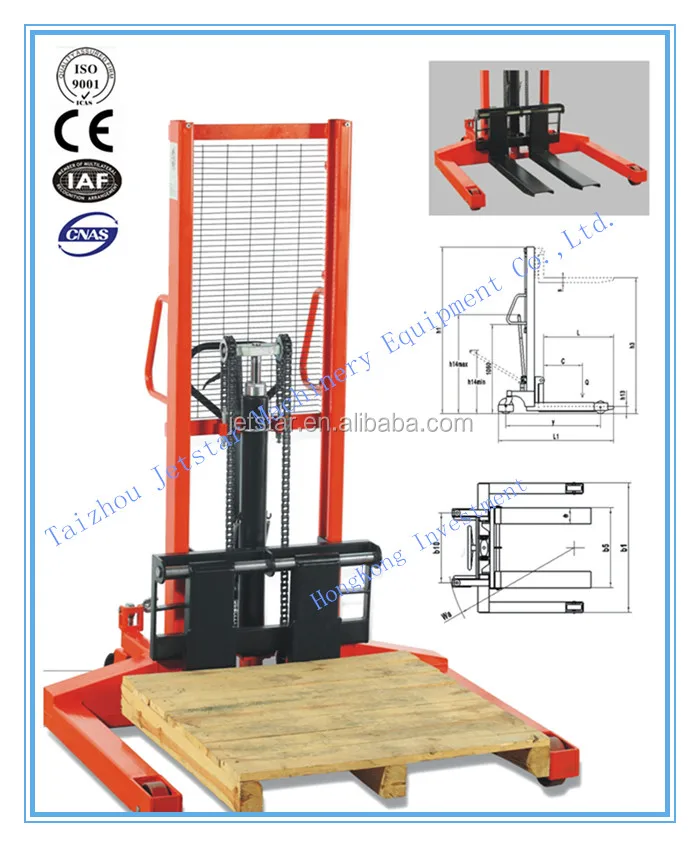 Semi Electric Pallet Stacker with Straddle Leg