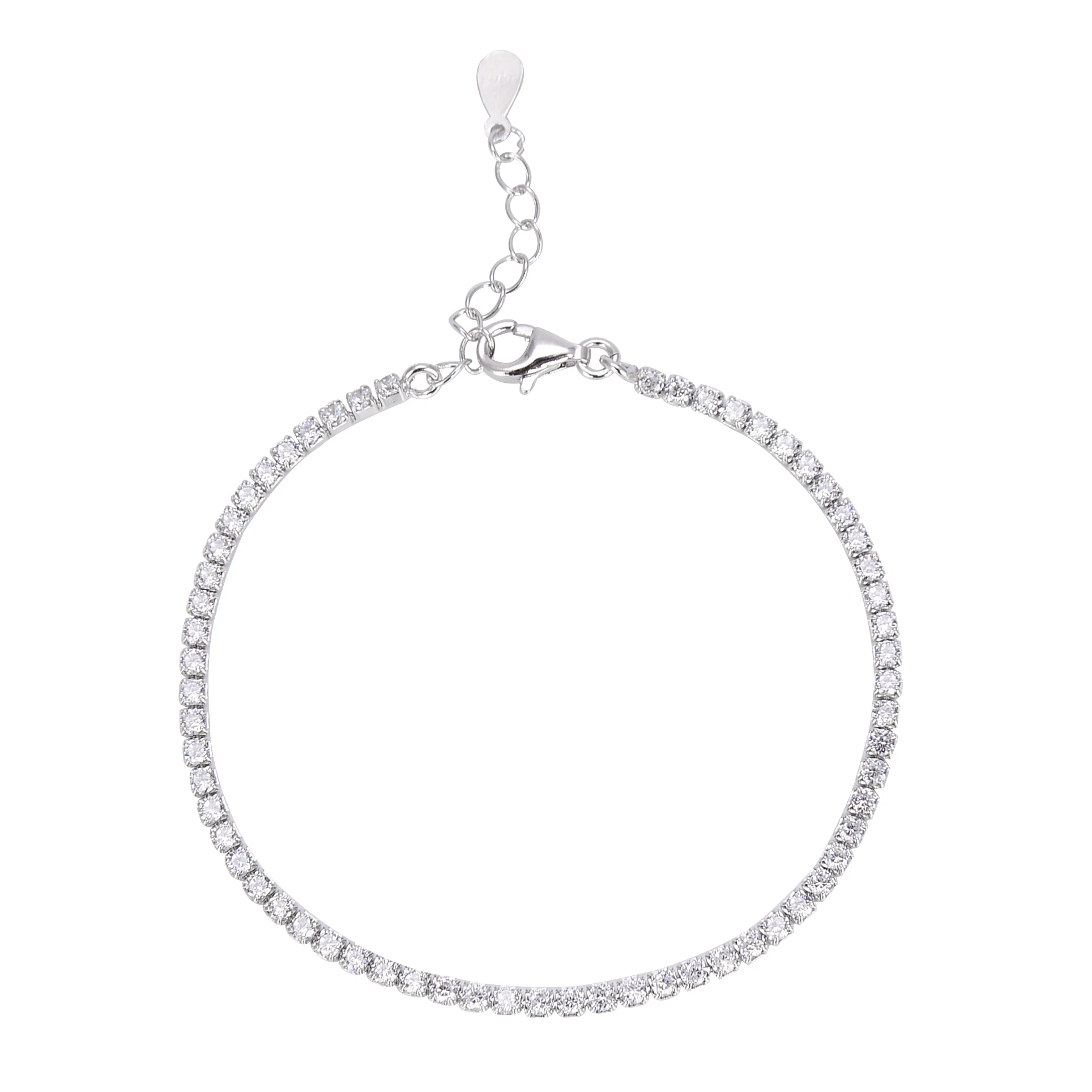 ZHILIAN Bracelet Accessories Micro-inlaid Cubic Zirconia 925 Sterling Silver Diamond Tennis Bracelet