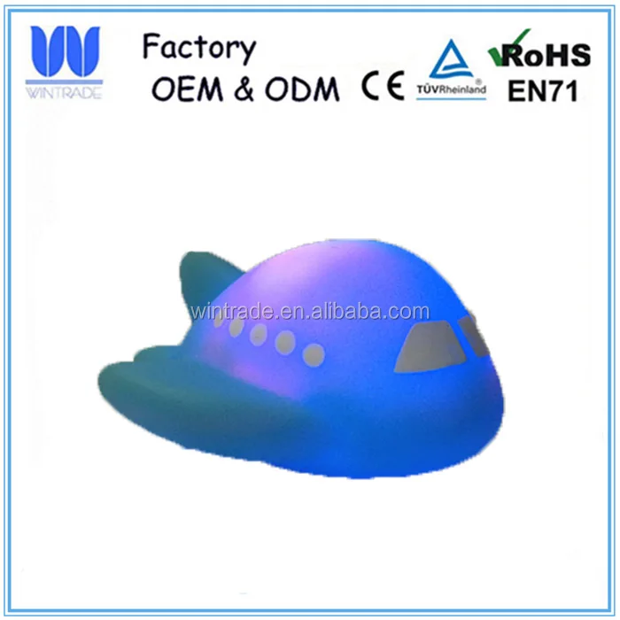 Рекламные нетоксичные мини-Самолеты/резиновые игрушки для ванной со светодиодной подсветкой