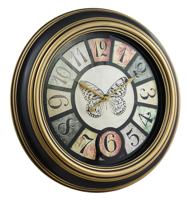 
Bar Hotel 24 inch oversize clock manufacturer oem antique promotional plastic quartz wall unique Retro decorated gear wall clock 
