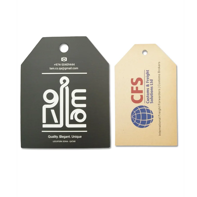 Custom paper gift hang tag company logo printing hang tag