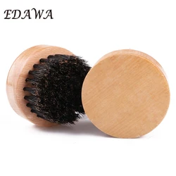 New Products Round Beard Brush With Bamboo Boar Bristles For Man Beards & Mustache Brushes