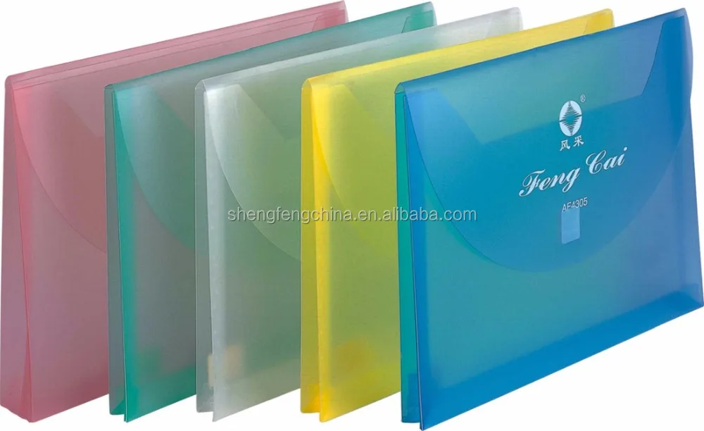 colored printed pp plastic file folder with pocket