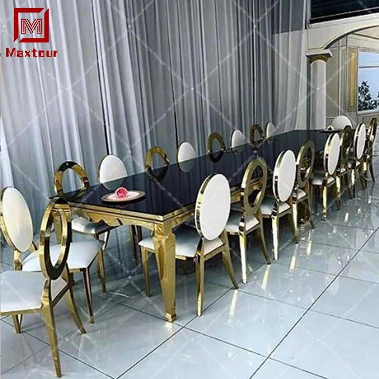 wedding party use dining events long banquet table