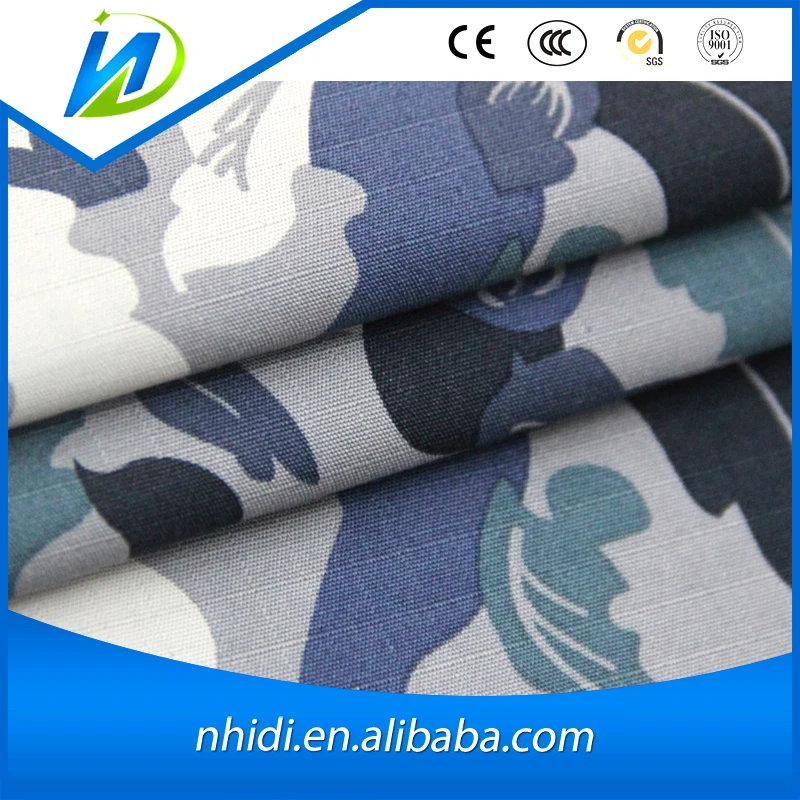 
2018 Wholesale Printed Polyester Cotton Tc Ripstop Military Camouflage Fabric 