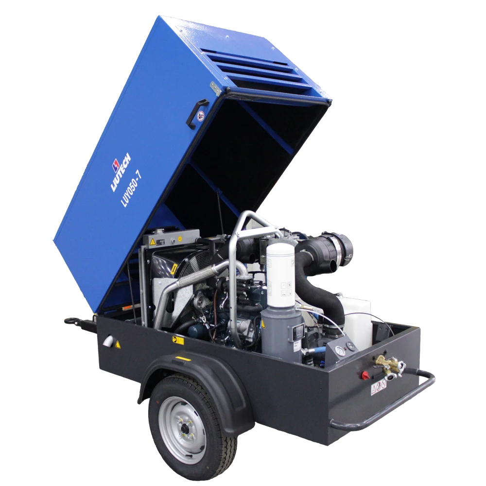 LIUTECH LUY050-7 180cfm 7Bar  Diesel Air Compressor for jackhammer