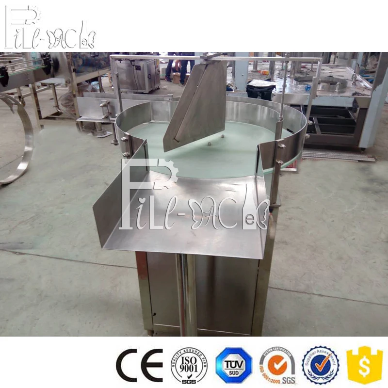 
Turn rotary bottle collector receiving accumulator table / machine / equipment / line / plant / system 