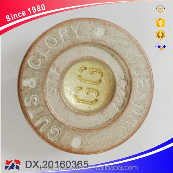 
Custom Design Dome Zinc Alloy Metal Jeans Buttons For Jeans 