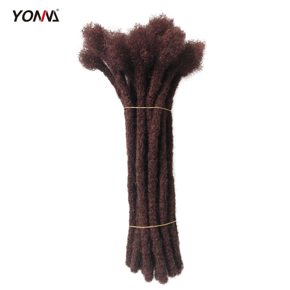 
Yonna Hair 100% Human Hair Locks Handmade Dreadlocks Hair Extensions Crochet Braid 0.8cm 