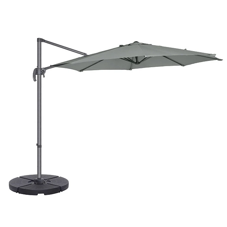 
Vented Canopy Crank Open Outdoor Garden Sunshade Offset Parasol Patio Umbrella 