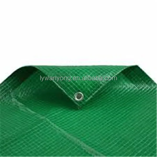 green pe recycled plastic canvas fabric tarpaulin good quality  factory price