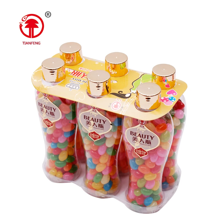 Halal coconut fruit flavor jelly sweet confectionery jellies gummy candy jelly bean iso 22000 in bottle