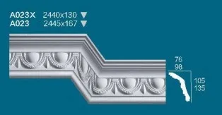 
gypsum niches and fireplace frame 