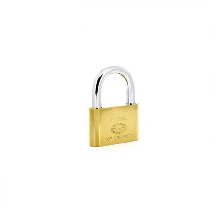 New products OEM design titanium shackle brass plated big circle angle iron padlock