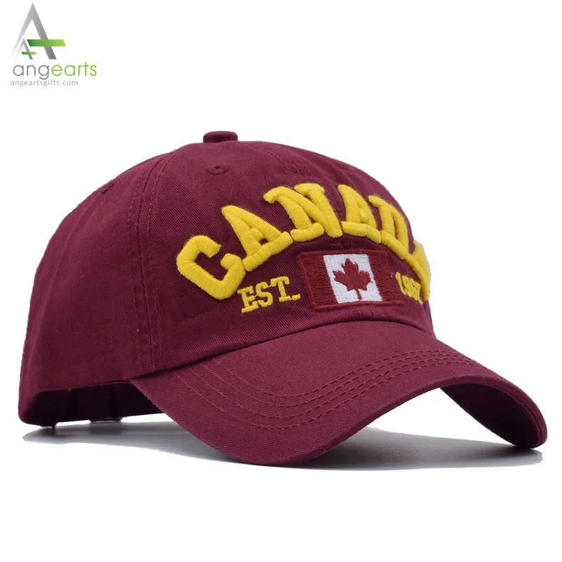 Cotton Gorras Canada Baseball Cap Flag Of Canada Hat Snapback Adjustable Mens Baseball Caps Brand Snapback Hat