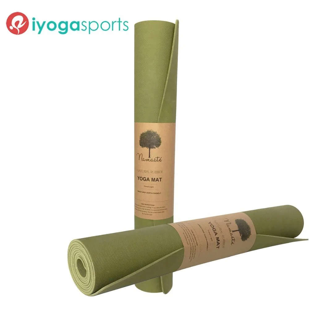 5mm thick non slip super grip jade yoga mat style custom jade green color private label 100% natural rubber yoga mat