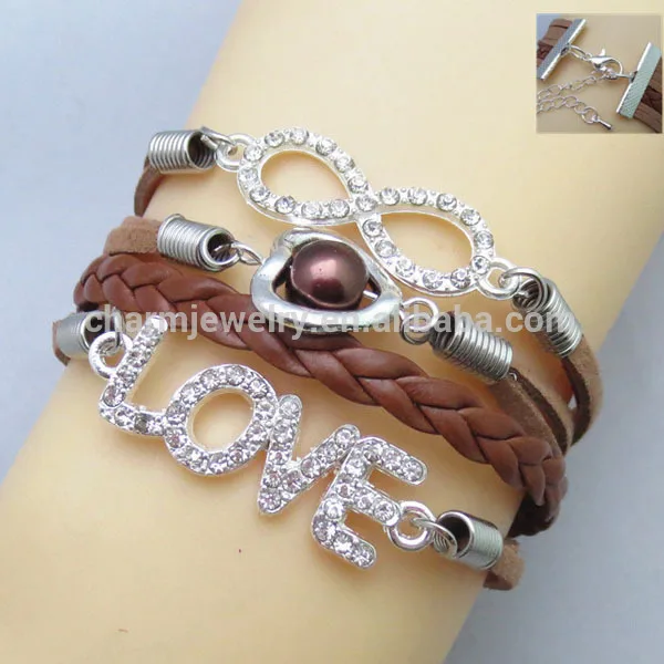 одно сердце на одном ум бесконечности ювелирных изделий с бриллиантами оптовая браслеты друёбы fb060