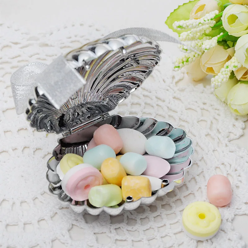 
 Свадебные подарки в форме ракушки, пластиковая коробка для свадебных конфет, свадебные принадлежности  