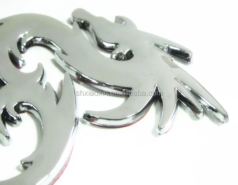 Dragon Shape Car Chrome Badge Emblem