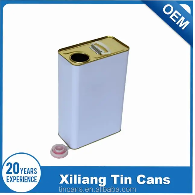 1 gallon rectangular tin can for glue ink latex, square clear paint tin can