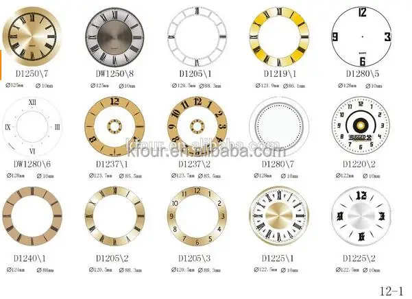 KFOUR D720-1 Aluminum/PVC wall clock dial clock face from Chinese