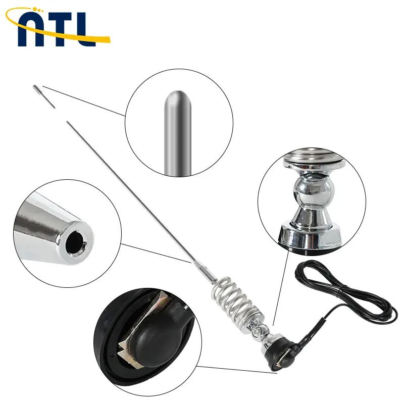 
Mount Spring Ham Radio VHF 134-176mhz Car Antenna Whip Mobile Antennas 