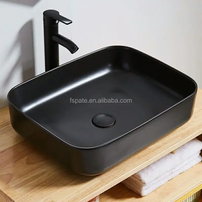 saniary ware artificial stone sink bathroom cement basin black concrete toilet basin
