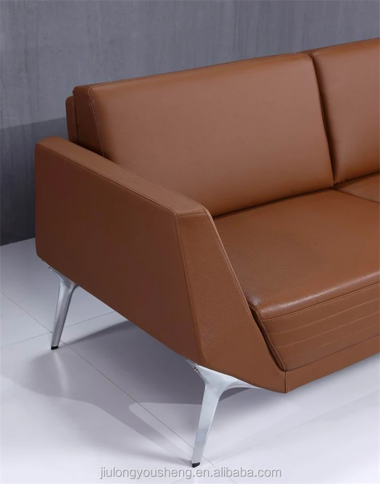 PU leather office sofa set SF162 comfortable waiting room arm chair for project