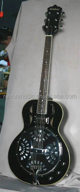 6 String black colour dobro guitar