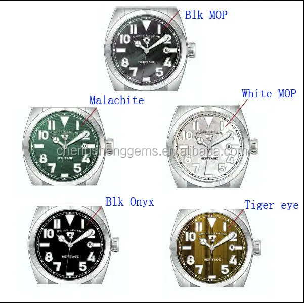 Циферблат с полудрагоценным камнем для наручных