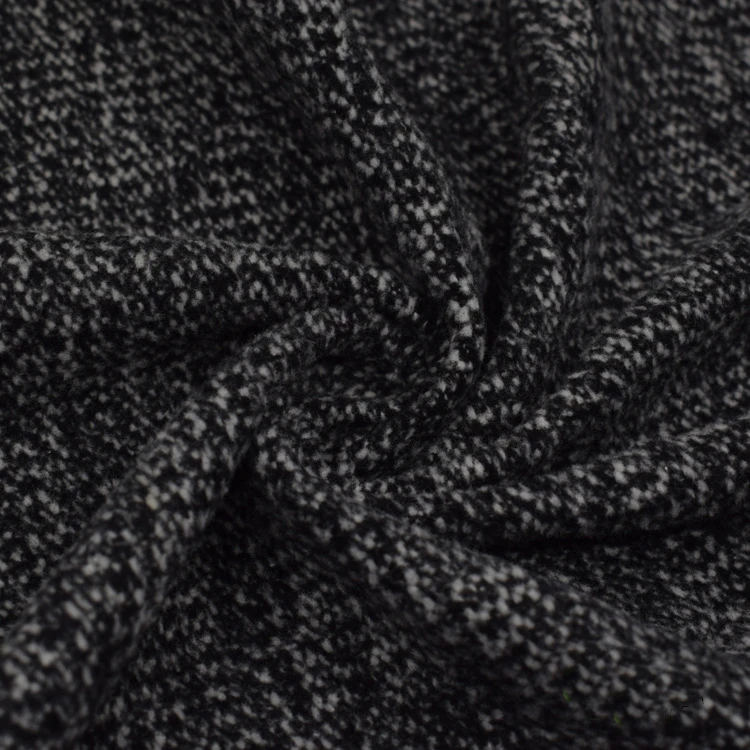 Solid color 500 gsm brushed 100% polyester artificial tweed cashmere fabric wholesale