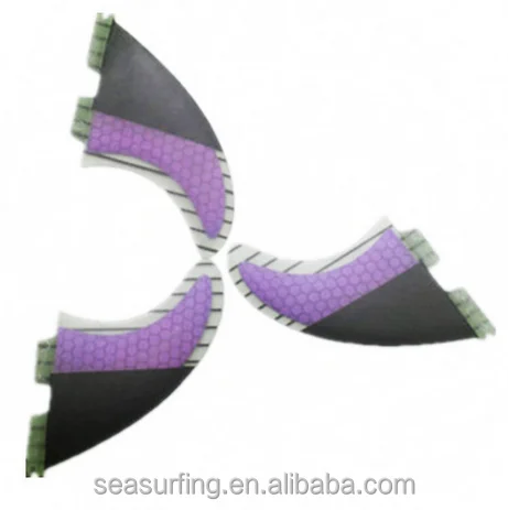 
half carbon design purple color new quarter model Hex fcs 5g fins wholesale 