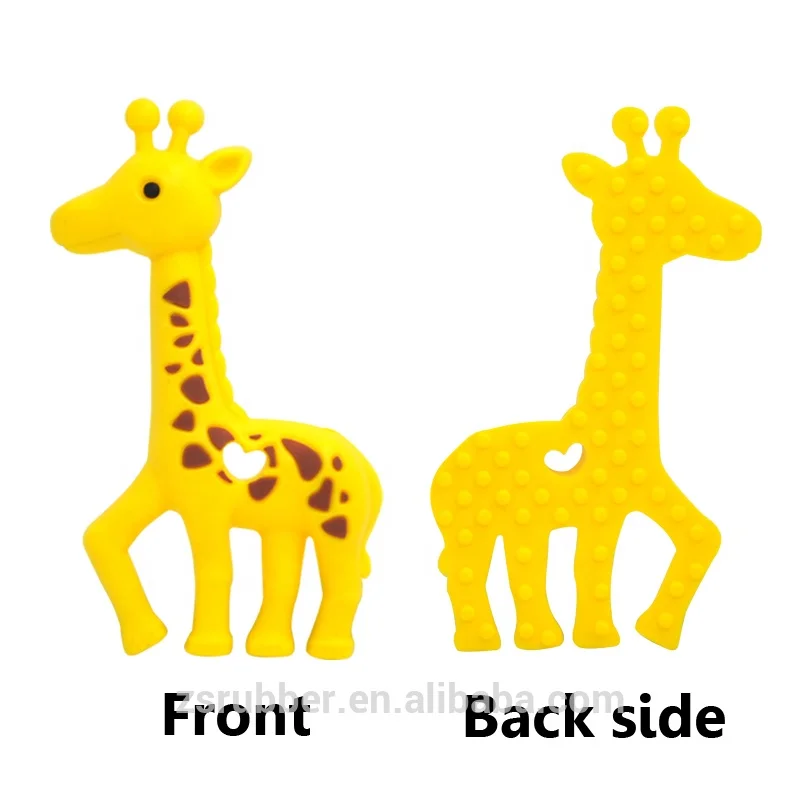Giraffe Baby Ring BPA Free Food Grade Silicone Chew Baby Teething Teeth Silicone Teether