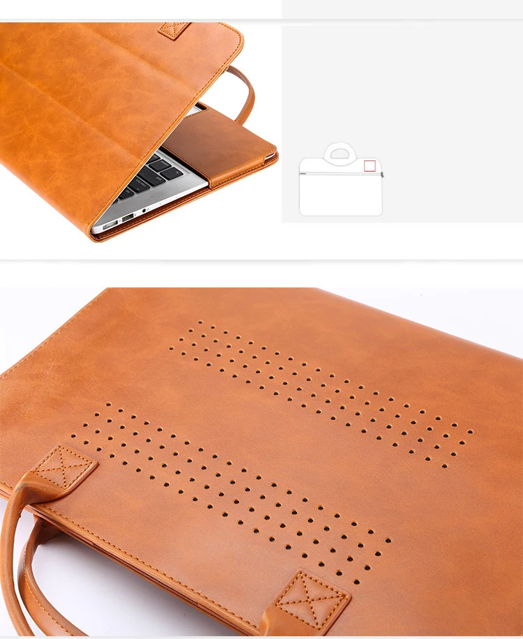 Amazon Bestseller PU Leather Case For MacBook Pro Portable Bags For laptop bag