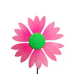 Osgoodway Newest design Garden Ornament Factory Price Plastic Flower windmill decor model sunflower toy for Garden decoration