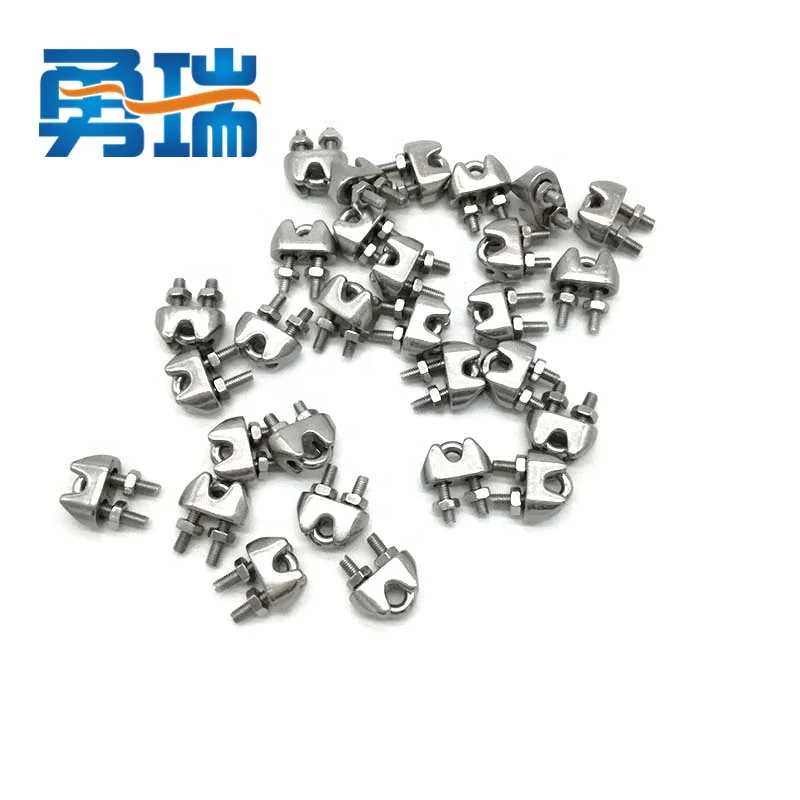 
304 Stainless steel wire rope clips grips clamps M2-M32 U-bolt 