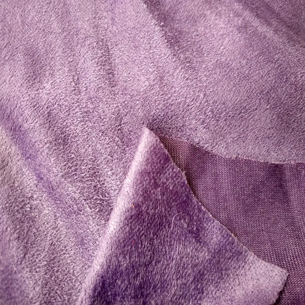 Model toys light weight soft sanded warp knitted suede fabric