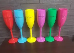 Black Polycarbonate Plastic Champagne Glasses Flutes For Party&events