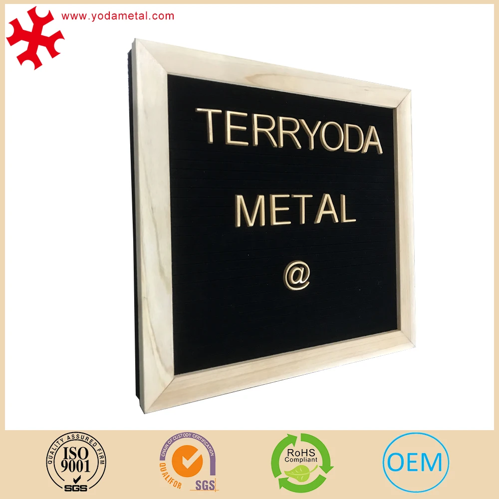 
Сменная доска меню с дубовой рамкой, черный войлок, 10x10 дюймов 