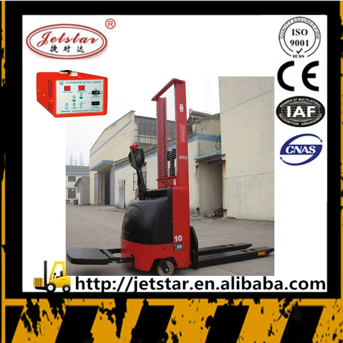 
1.6m height 1 ton mini electric pallet fork lift jack stacker 