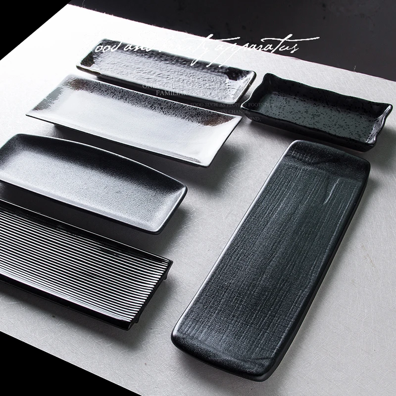 Restaurant/home/hotel ceramic dinnerware plate tableware use matte glazed plate japanese style porcelain serving tray set