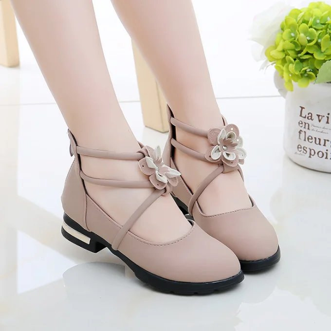 
YY10101S China shoes supplier kids high heel shoes girls dress sweet roman shoes 